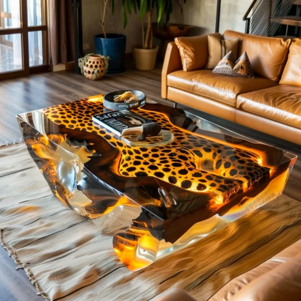 Animal-Inspired Epoxy Center Tables