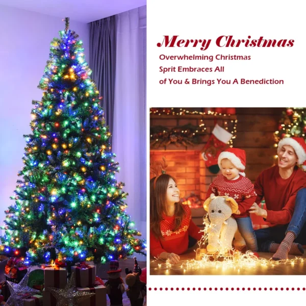 8Ft Pre-Lit Artificial Christmas Tree