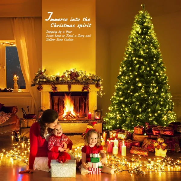 8Ft Pre-Lit Artificial Christmas Tree