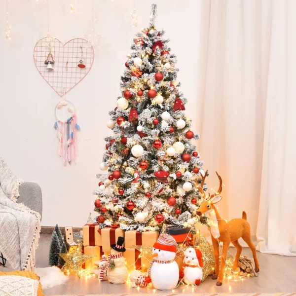 Snow Flocked Hinged Artificial Christmas Tree