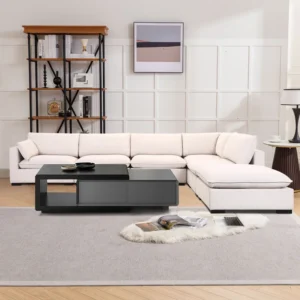 Wide Modular Corner Sectional With Ottoman