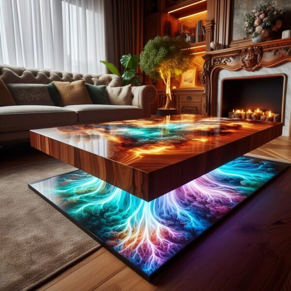 Wood and Epoxy Coffee Tables