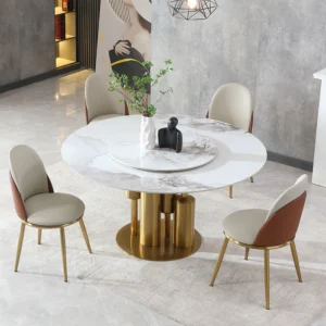 Modern Round Marble Dining Table With Chairs