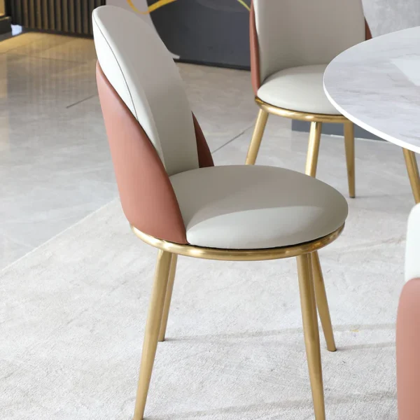 Modern Round Marble Dining Table With Chairs - Image 9